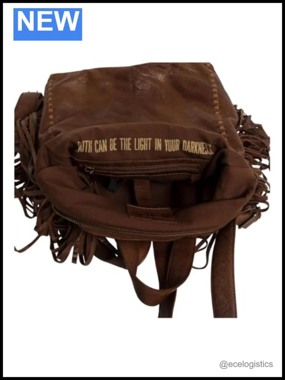 Genuine Full Grain Leather Fringe Backpack Women's Fashion Backpack